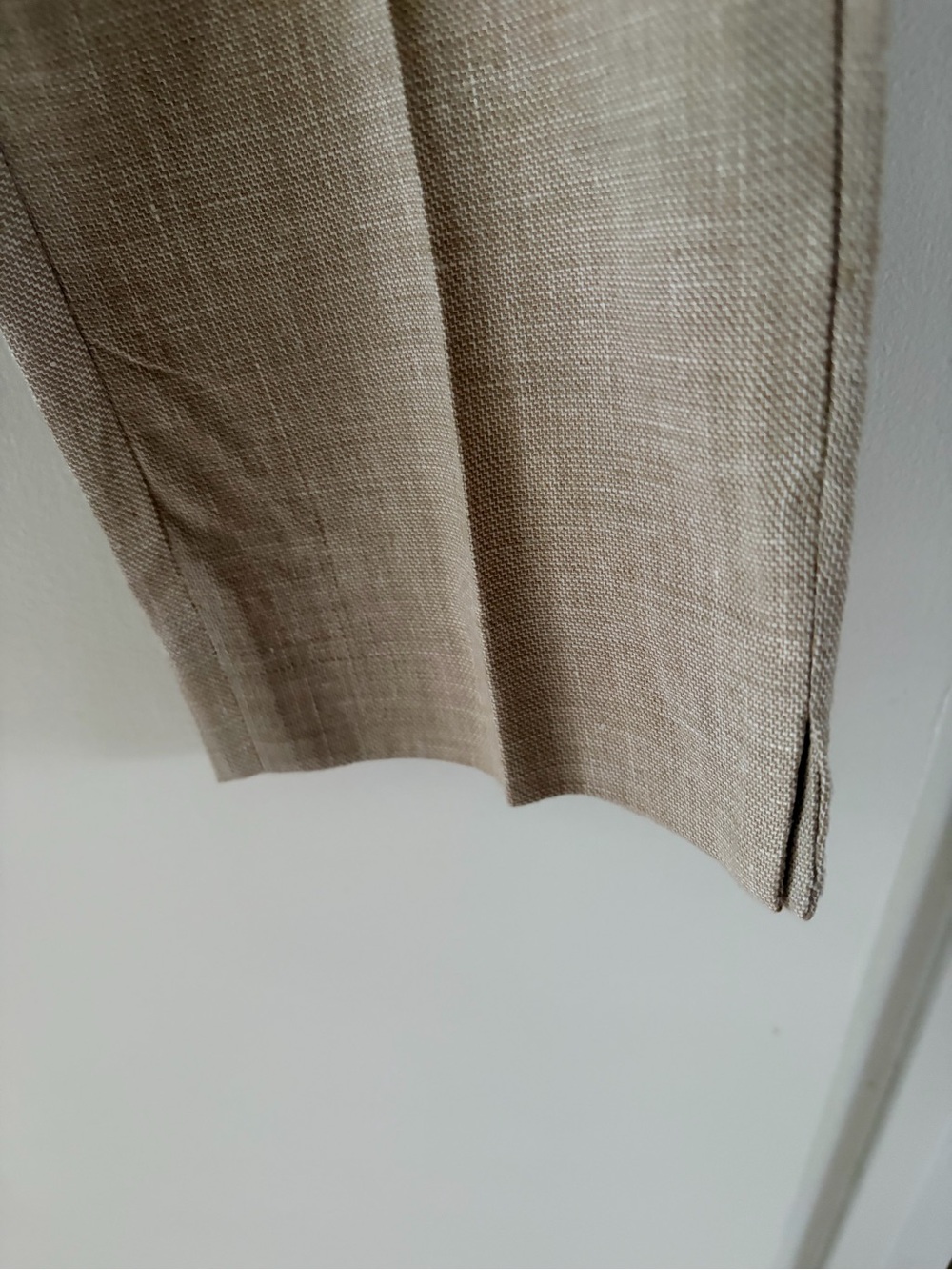 J Crew Size 8T/8 Tall Tan Linen Blend Easy Stretch Pants Elastic Waist - Picture 5 of 11